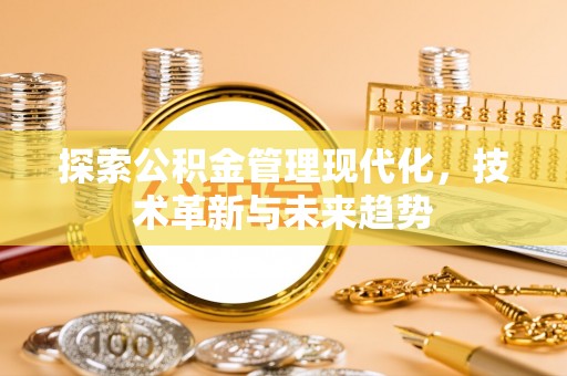 多伦探索公积金管理现代化，技术革新与未来趋势