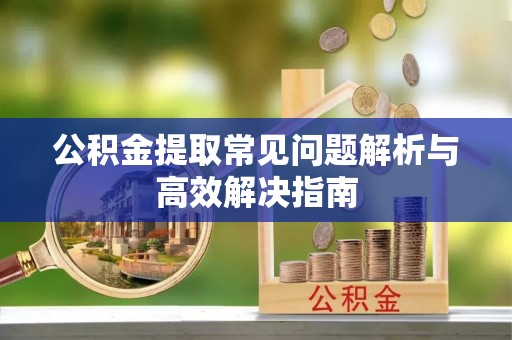 多伦公积金提取常见问题解析与高效解决指南