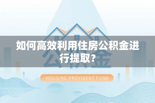 多伦如何高效利用住房公积金进行提取？